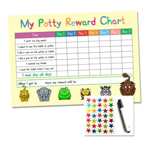 Wholesale Custom Designed Weekly Planner My Potty Training Reward Chart Magnetic For Kids