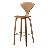 Tabouret de bar sans accoudoirs Norman Cherner, style nordique moderne, en bois massif, pour mariages, hôtels, salles à manger, cuisines, modèle CJ-657