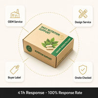 Boîtes d'emballage personnalisées en kraft pour compléments alimentaires, vente en gros, écologiques, avec pelliculage mat, estampage à chaud doré et logo personnalisé