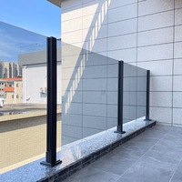 Modernes Design Villa-Geländersystem aus Glas, Rahmenloses Edelstahl-Geländer, Rostbeständig, UV-geschützt, für Balkon und Treppe