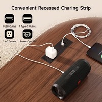MOQ 100 Bureau d'ordinateur moderne mi-siècle cannelé avec porte coulissante, rangement et station de charge pour petits espaces