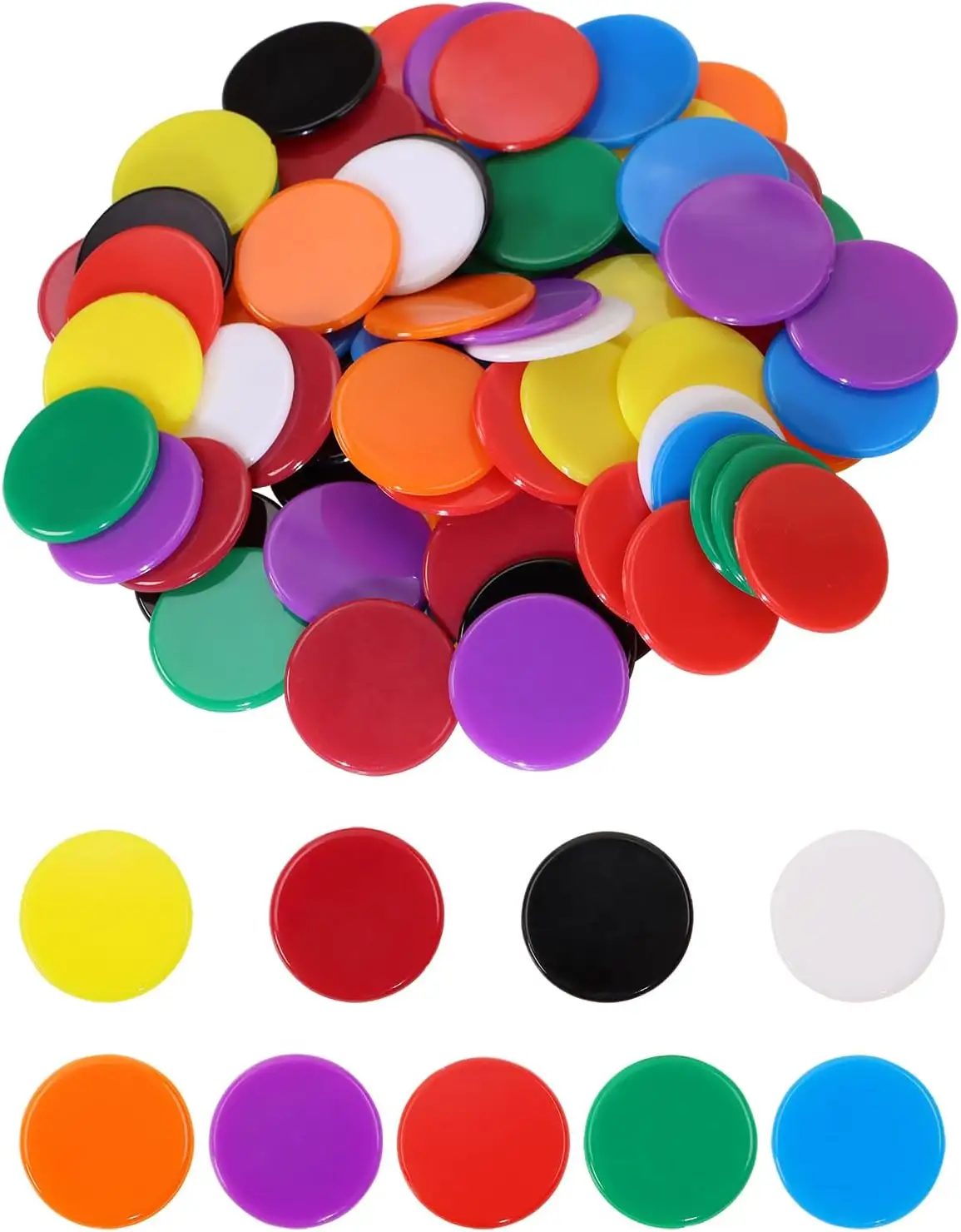Small Chips Plastic Counting Marker Chips for Math Activities Game Tokens Family Game Nights Halloween Ch