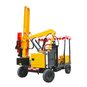 Perceuse à quatre roues compacte pour poteaux de garde-corps de voirie, fabrication directe d'usine, pour poteaux de garde-corps ondulés de voies rapides - Product Image 5