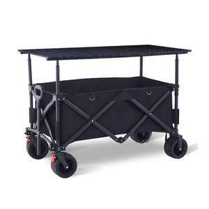 Wagon Cart Camping Cart Trolley Food Stall Collapsible Wagon Cart with <b>Canopy</b> <b>Tent</b> Sunshade - Product Image 3