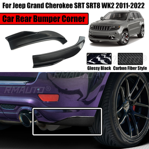 A Pair Car Rear Bumper Side Corner for Jeep Grand Cherokee 2011-2022 SRT SRT8 WK2 Carbon Fiber Style Splitters Aprons Diffuser - Product Image 1