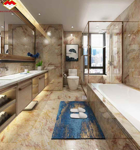 <span class=keywords><strong>Dalle</strong></span> de quartzite Nacarado brésilien Veinage d'or Quartzite <span class=keywords><strong>Beige</strong></span> naturel pour plancher de douche de panneau mural de comptoir intérieur - Product Image 3