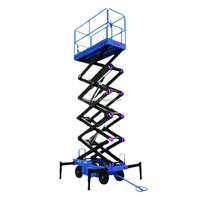 Plateforme élévatrice mobile à ciseaux semi-électrique 22M, capacité 100 kg, plateforme 2100x930mm