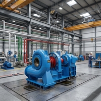 Série de turbines pour centrales hydroélectriques de 100 kW à 5 MW, roue d'inertie à énergie libre