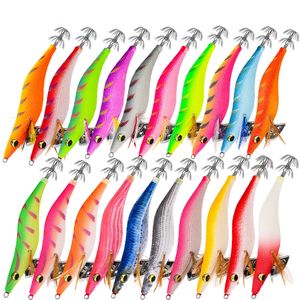 Nuevos Señuelos de Pesca luminosos de calamar <span class=keywords><strong>Egi</strong></span> Wood Shrimp Eging Bait Plastic Lead 3,5 # Sinking <span class=keywords><strong>Glow</strong></span> para peces de agua salada Kids Safe - Product Image 3