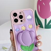 Mignon Accessoires 3d Fleur Téléphone étui pour iphone 17 Pro 16 15 Pro Max 17 17Air 17 Pro Rose Girly Conception Couverture Fundas De Celular
