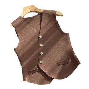 2025 New Fashion High Quality Knit <strong>Cardigan</strong> <strong>Women</strong> Over Vest Fall and Winter Party Suit Waistcoat <strong>Sleeveless</strong> Top - Product Image 6