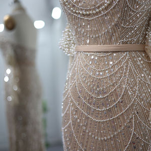 Jancember SZ289 luxe licou Dubai perles arabes sirène soirée formelle robes de soirée robes - Product Image 6