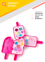 Palette de maquillage en forme de glace avec trois compartiments, jouets de cosmétique pour filles, nouvelle collection