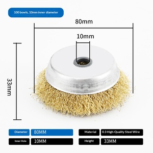 Poignée en fil d'acier inoxydable de qualité industrielle, personnalisée OEM, en forme de bol, diamètre sur mesure pour le nettoyage, le meulage et le polissage - Product Image 2