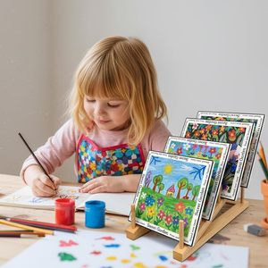 Escurridor de Madera Ecológico que se Convierte en Soporte para Libros o Tazas, Ideal para la Encimera de la <span class=keywords><strong>Cocina</strong></span> y Apartamentos Pequeños - Product Image 1