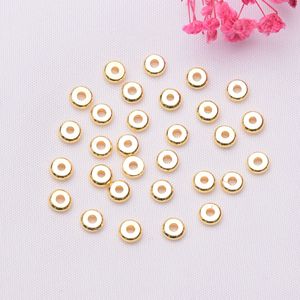 Danf - Espaciador de superficie lisa chapado en oro de 18k para pulseras, collares, cuerdas trenzadas, cuentas y accesorios sueltos hechos a mano DIY - Product Image 6