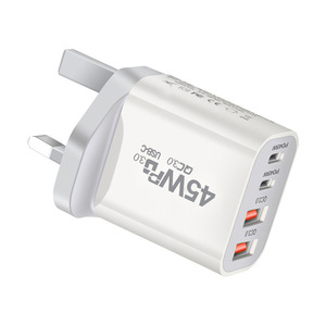 Chargeur mural USB 45W 4 ports, 2 USB-A, 2 USB-C, QC3.0 PD, adaptateur de charge rapide pour voyage, bureau, maison - Product Image 3