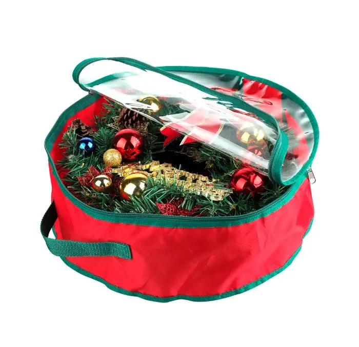 Foldable Christmas Tree Bag Xmas Wreath Storage Bag Wreath Bag For Storing Christmas Tree Garland Home Storage