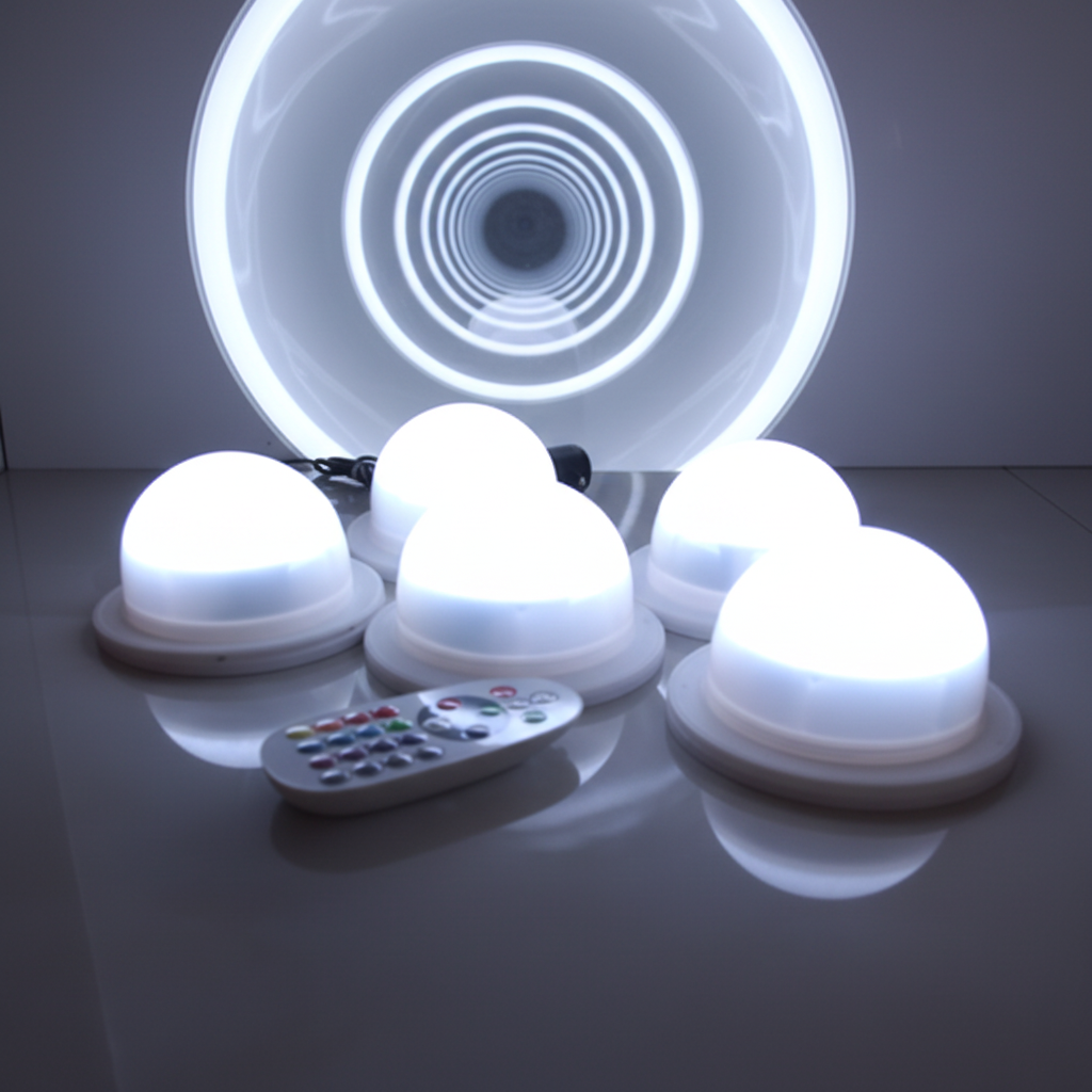 10PCS Under Table Cloth Lighting Remote LED Furniture Light with RGB SMD/ White LED bulb for Home & Garden Decoration