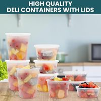 Contenedor Desechable Transparente de Plástico de 32oz, a Prueba de Fugas, Libre de BPA, con Tapa, Apto para Microondas, para Comida para Llevar, Uso en Restaurantes, Estilo Americano