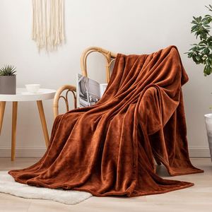 Couverture élégante et luxueuse en polaire corail 100 % polyester imprimée, jeté tricoté écologique pour la maison ou les voyages - Product Image 2