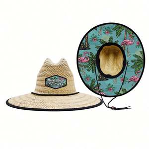 Sombrero Panamá de Ala Ancha Miami Long Beach, Estilo Informal para Pesca y Viajes, Unisex - Product Image 3