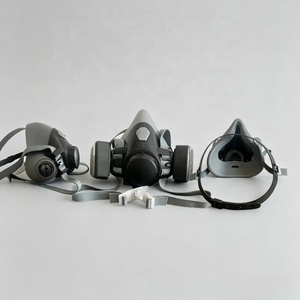 Mascarilla de Media Cara Antipolvo y Antigás, Respirador de Silicona Reutilizable <span class=keywords><strong>con</strong></span> Filtros Dobles, para Vapores Orgánicos, Productos Químicos, Uso Industrial - Product Image 2
