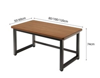 Bureau d'ordinateur moderne en bois et métal, simple et fonctionnel, poste de travail modulaire, taille personnalisable, haute qualité pour le bureau, la maison et l'école