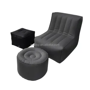आउटडोर यार्ड गार्डन हवा कुर्सी सेट फर्नीचर डेरा डाले हुए तह पीवीसी मल inflatable सोफे मल सेट