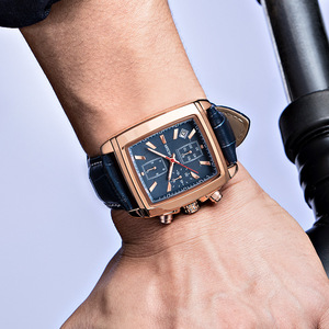 <span class=keywords><strong>MEGIR</strong></span> 2028 Top montres de sport de luxe carré Quartz étanche <span class=keywords><strong>montre</strong></span>-bracelet pour hommes Chrono horloge homme <span class=keywords><strong>montre</strong></span> en cuir - Product Image 6