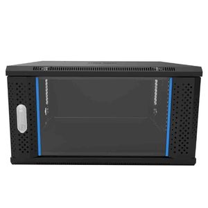 Para cableado de datos, puerta de vidrio de 19 "con marco de puerta perforado de arco, estante montado en la pared de red - Product Image 2