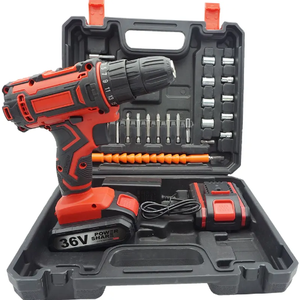 Taladro de Litio de Alta Potencia de Dos Velocidades y 10 mm, Kit de Herramientas de Destornillador de Impacto para el Hogar con Batería y Soporte OEM - Product Image 3