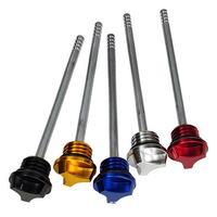 Bouchon de jauge d'huile anodisé usiné CNC pour moto et scooter – Pièces de rechange multicolores (rouge, bleu, or, noir)