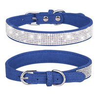 Accessoires de luxe pour animaux de compagnie brillant strass réglable collier pour animaux de compagnie exquis collier de chien petit et moyen chien laisse