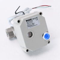 Vanne à bille à eau motorisée en acier inoxydable, fer à ressort ac 220v de 2 voies avec dessus manuel