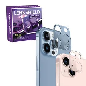Cameralenfilmcamera Lensbeschermer High-Definition Anti-Kras Aluminiumlegering Stofdicht Gehard Glas Voor Iphone 9H 99%
