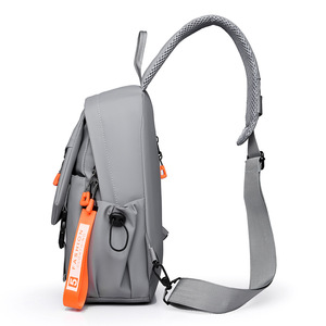 กระเป๋าสะพายไหล่แฟชั่นอเนกประสงค์แบบลำลองสำหรับผู้ชายกระเป๋าสะพายข้างมีซิปไนลอนทันสมัยสำหรับกีฬากลางแจ้ง - Product Image 2