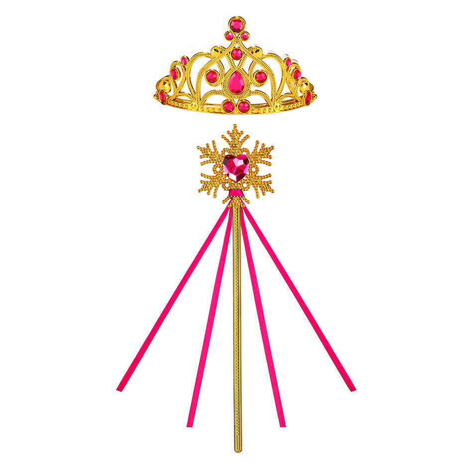 Bâton couronne rose rouge