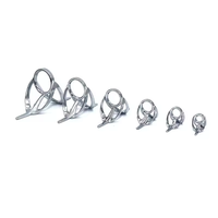 Accessoires de construction de canne à pêche bricolage en acier inoxydable Guide de ligne d'anneau en céramique pour la pêche en lac