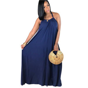 Vestido de Verano para <span class=keywords><strong>Mujer</strong></span>, Sexy, Delgado y Ligero, <span class=keywords><strong>Espalda</strong></span> Descubierta, Holgado, Color Sólido - Product Image 4