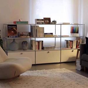 Mobile TV Modulare in Acciaio Inossidabile dal Design Moderno e Semplice, <span class=keywords><strong>Credenza</strong></span> Decorativa, Libreria da Terra per Ingresso - Product Image 5