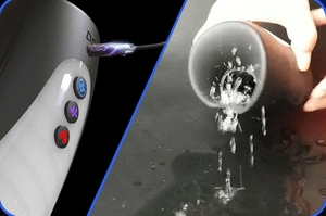 ถ้วยสำเร็จความใคร่ของผู้ชายกันน้ำสีดำพร้อมกระเป๋าช่องคลอดและการสั่นสะเทือนสำหรับผู้ชาย IPX-7 - Product Image 5