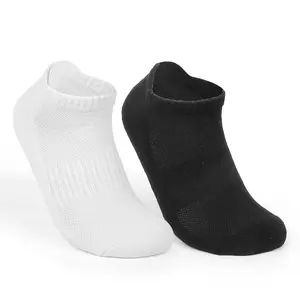 Atmungsaktive dicke Männer Low Cut Sport Weiß Schwarz Laufs ocken Herren Verdickte Terry Short Tube Socken Performance Laufs ocken