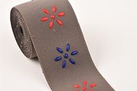 Fabricants de bandes élastiques en nylon avec logo personnalisé vente en gros Ceinture élastique noire gaufrée en polyester doux tricoté Bande élastique tressée