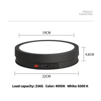 Plateau tournant lumineux en ABS pour photographie, avec design silencieux et réglage à 360° °   Support de présentation rotatif, plateau tournant électrique