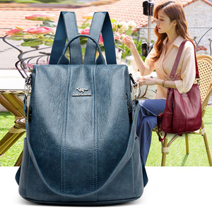 Mochila para mujer, mochilas escolares multifunción para adolescentes, bolso para niñas, mochilas de viaje de cuero Pu para mujer - Product Image 1