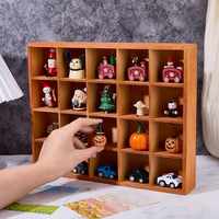 Plateau en bois sculpté, plateau de rangement et de tri en bois pour la maison, l'artisanat et le bureau, plateau en bois divisé en 20 compartiments