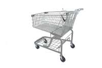 Chariot de courses en fil d'acier pour la vente en gros et au détail, utilisation en supermarché, structure en maille de qualité supérieure, protection contre la corrosion par galvanisation