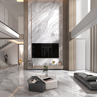Carrelage en porcelaine effet marbre blanc alpin brillant 900x1800mm, antidérapant, imperméable, pour sol, mur, intérieur, salle de bain, hôtel