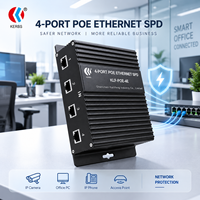Parafoudre RJ45 Ethernet PoE-48V 0.2dB à faible perte, protection contre la foudre, alliage d'aluminium, alimentation vidéo Imax 5kA pour point d'accès